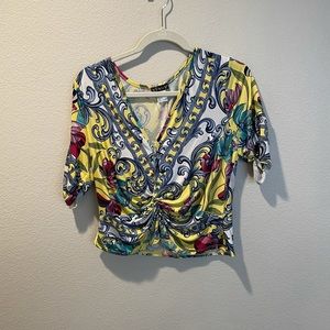 Venus top butterfly sleeves, light fabric size large